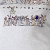 No Bunderwear 21 Funny Cartoon Rabbits T-shirt