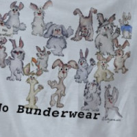 No Bunderwear Cartoon Rabbits Funny T Shirts T-shirt